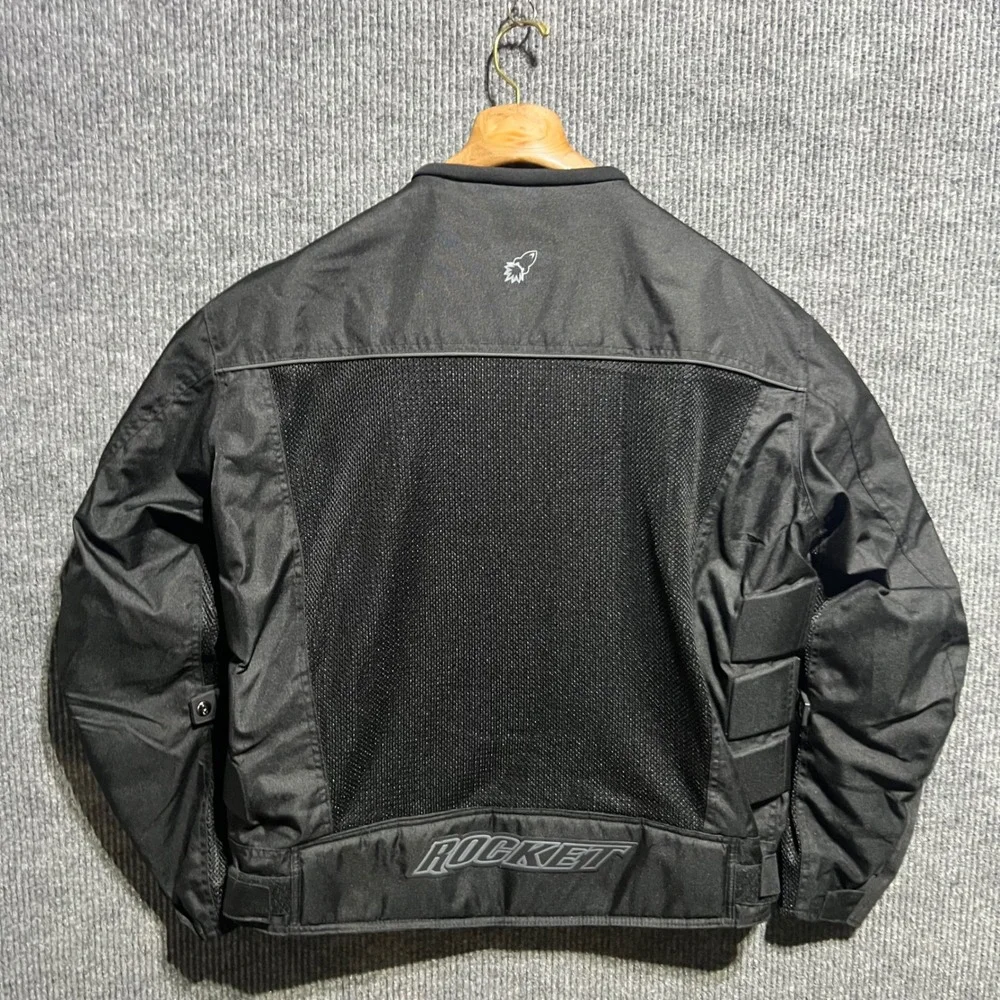 Joe Rocket Motorcycle Jacket Mens 2XL Black Mesh Padded Breathable Riding Gear